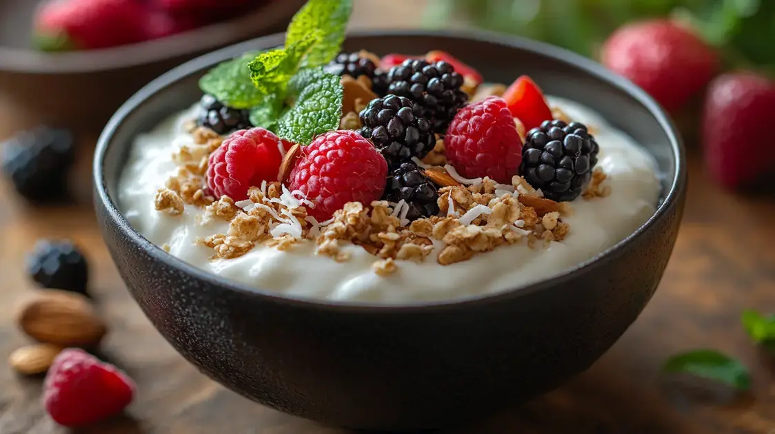 Benefícios do Iogurte Natural e do Coco Ralado