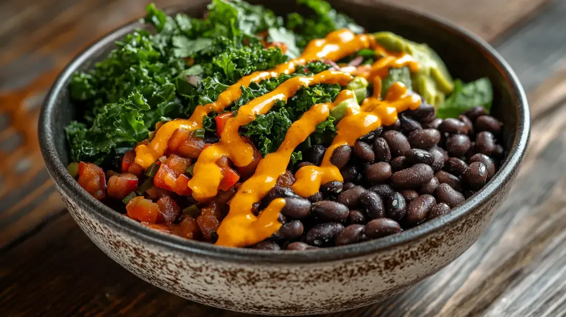 Misturando Couve aos Feijões e Molhos