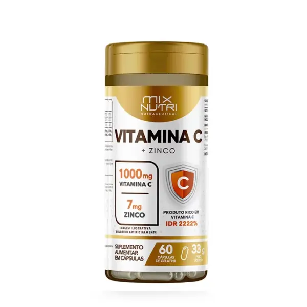 mix nutri vitamina c zinco 60caps