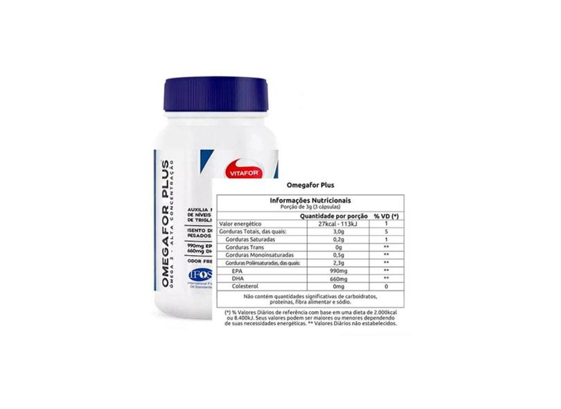 Suplemento alimentar com tabela nutricional, Omega 3.