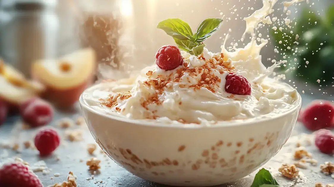 Preparando o Creme com Iogurte Natural